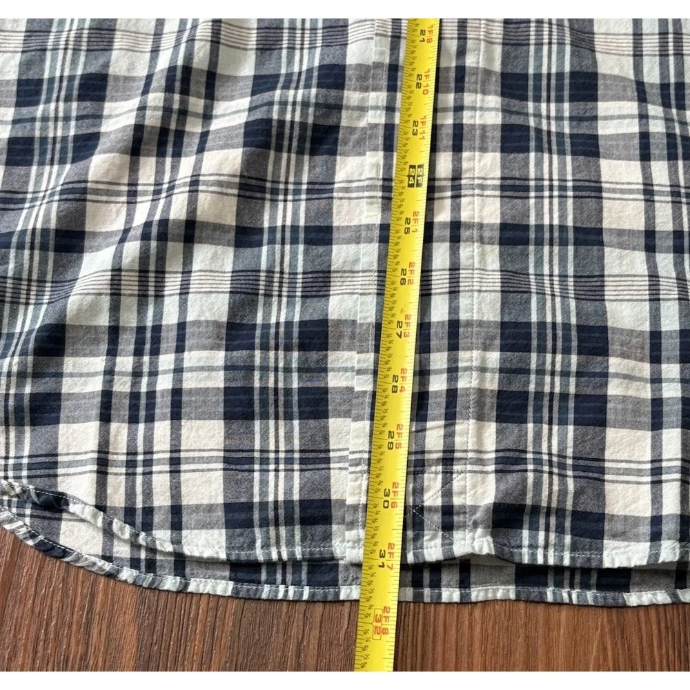 Ralph Lauren Sport Shirt Womens Size 8 Slim Fit Blue White Plaids Long Sleeve - Picture 9 of 15